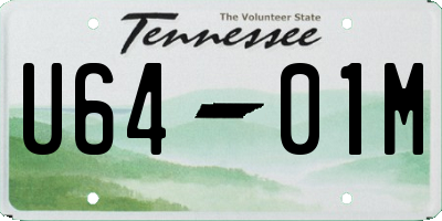 TN license plate U6401M