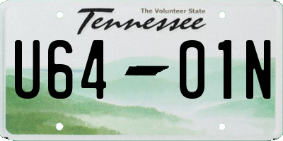 TN license plate U6401N