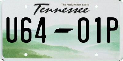 TN license plate U6401P