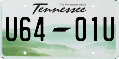 TN license plate U6401U