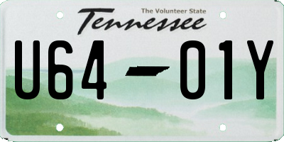 TN license plate U6401Y