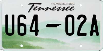 TN license plate U6402A
