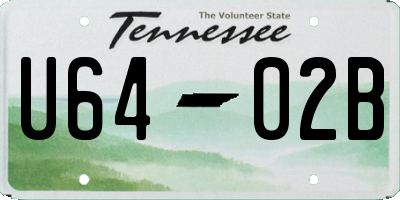 TN license plate U6402B