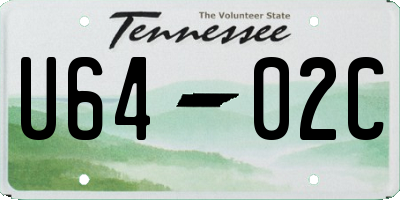 TN license plate U6402C