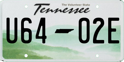 TN license plate U6402E