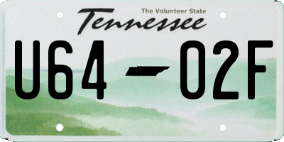 TN license plate U6402F