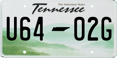 TN license plate U6402G