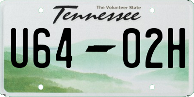 TN license plate U6402H