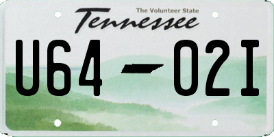 TN license plate U6402I