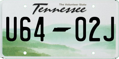 TN license plate U6402J