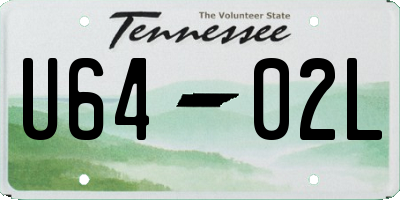 TN license plate U6402L