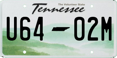 TN license plate U6402M