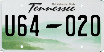 TN license plate U6402O
