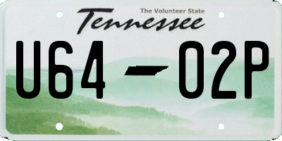 TN license plate U6402P
