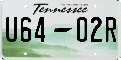 TN license plate U6402R