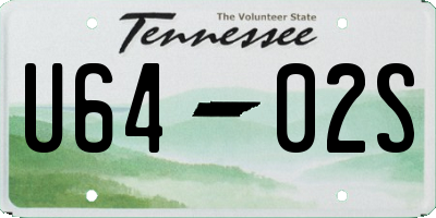 TN license plate U6402S