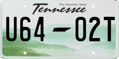 TN license plate U6402T