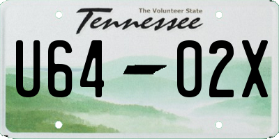 TN license plate U6402X