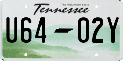 TN license plate U6402Y