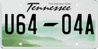 TN license plate U6404A