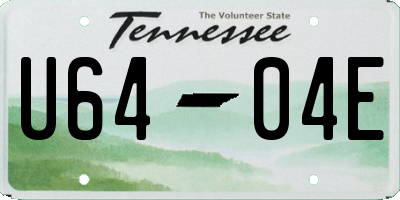 TN license plate U6404E