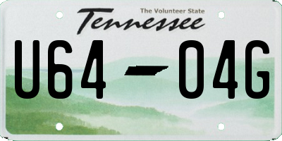 TN license plate U6404G