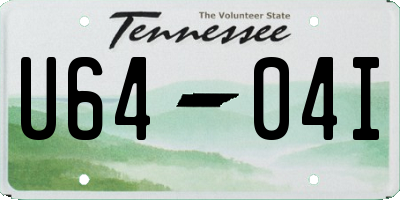 TN license plate U6404I