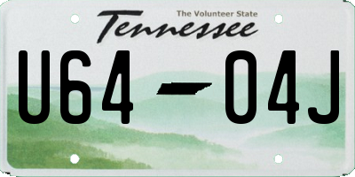 TN license plate U6404J