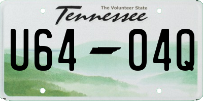 TN license plate U6404Q