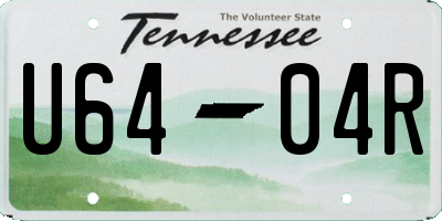 TN license plate U6404R