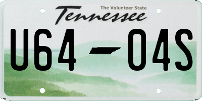 TN license plate U6404S