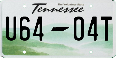 TN license plate U6404T