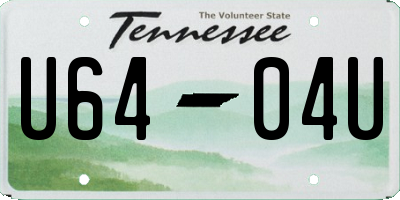 TN license plate U6404U