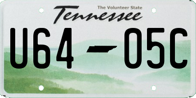 TN license plate U6405C