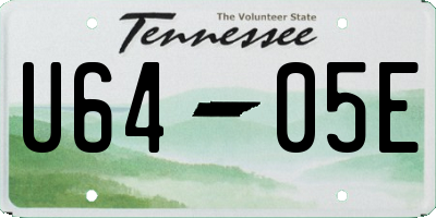 TN license plate U6405E