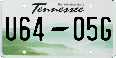 TN license plate U6405G
