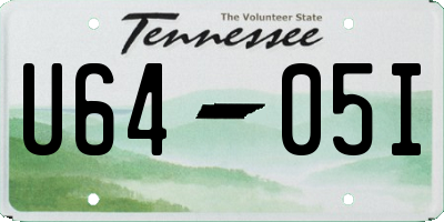 TN license plate U6405I