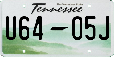 TN license plate U6405J