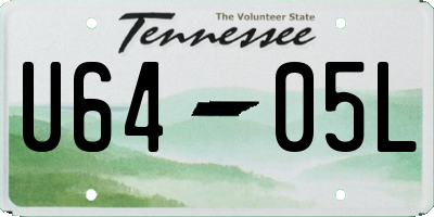 TN license plate U6405L
