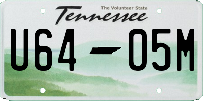 TN license plate U6405M