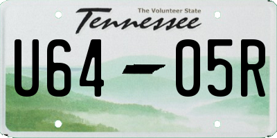 TN license plate U6405R