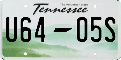 TN license plate U6405S