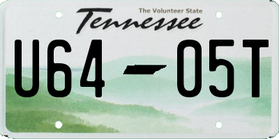 TN license plate U6405T