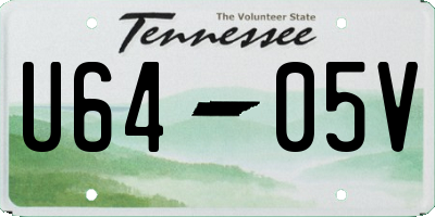 TN license plate U6405V