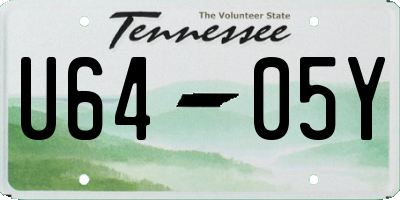 TN license plate U6405Y