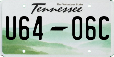TN license plate U6406C