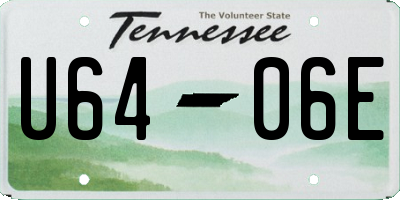 TN license plate U6406E