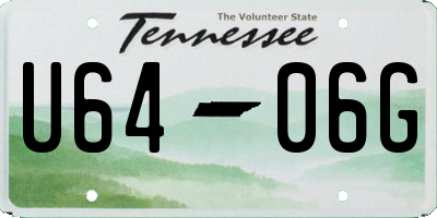 TN license plate U6406G