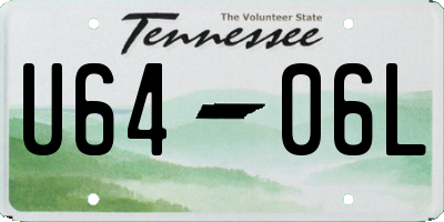 TN license plate U6406L