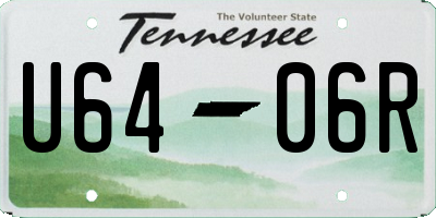 TN license plate U6406R